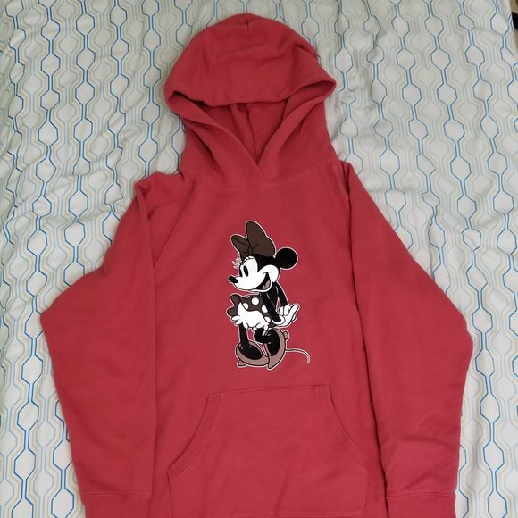 Disney Tops | Uniqlo Disney Minnie Mouse Hoodie Dress Red Medium | Color: Red | Size: M | Coolclothes4you's Closet